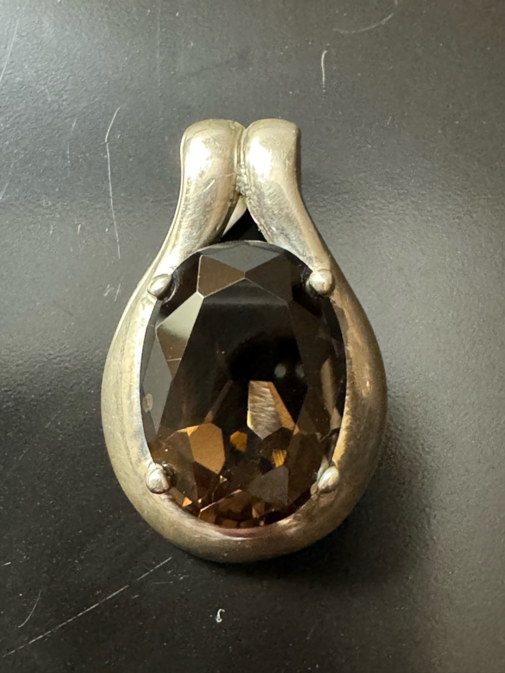 Sterling Silver 925 Smoky Quartz Pendant